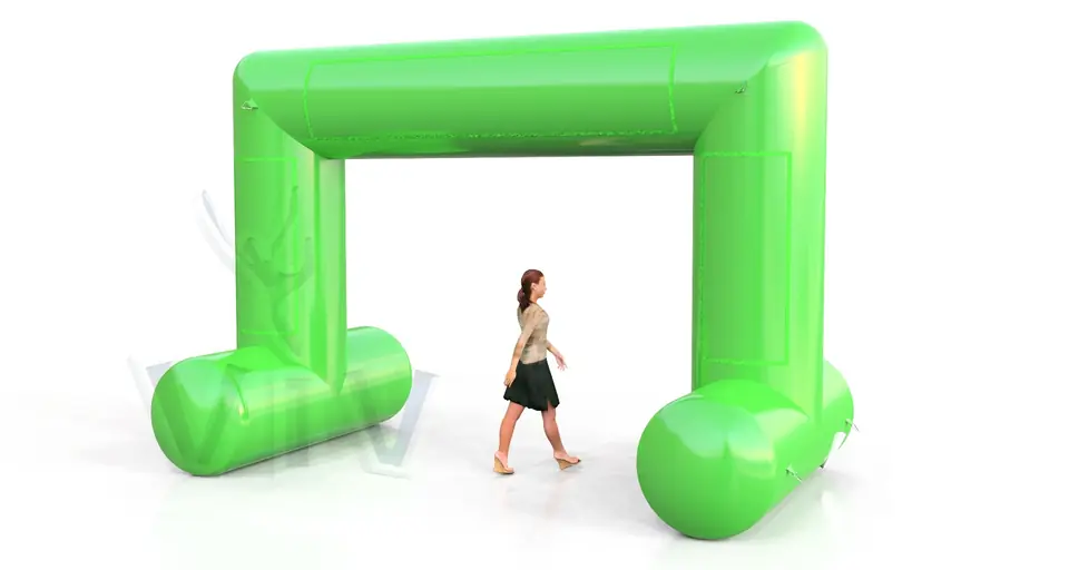 Rectangular self - standing gate 5 m commercial promotional inflatable gate