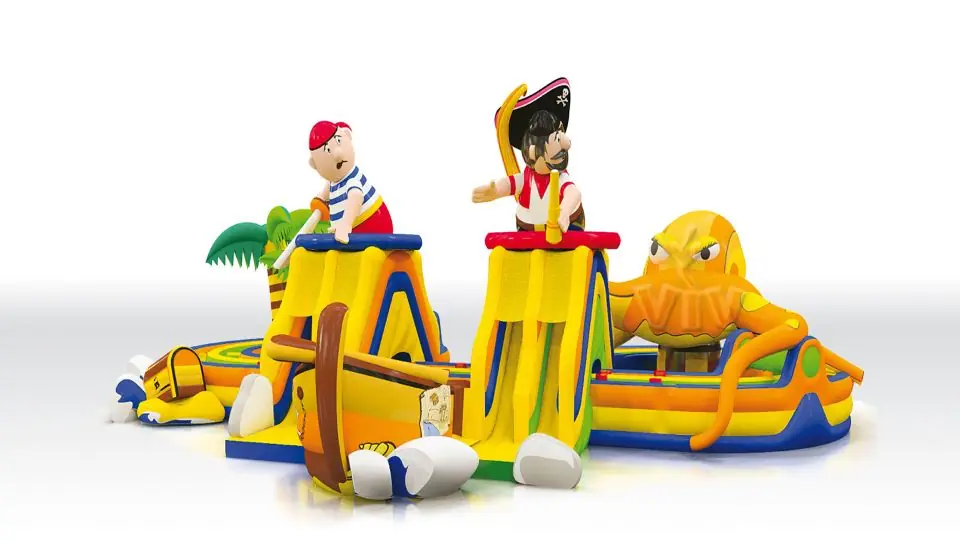 Obstacle Course Mystery Island - Collection Pirate commercial inflatable obstacle course