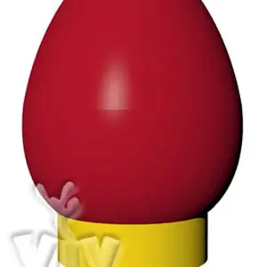 Balloon `hard boiled egg` with wide base 3 m commercial promotional inflatable balloon